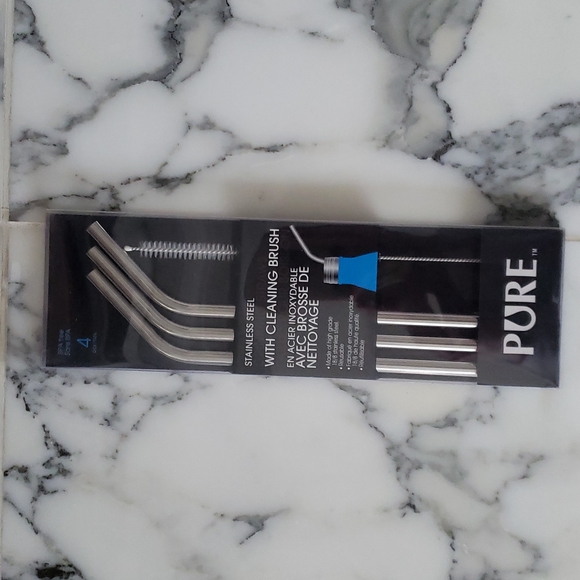 4 piece reusable straw set - Picture 2 of 2